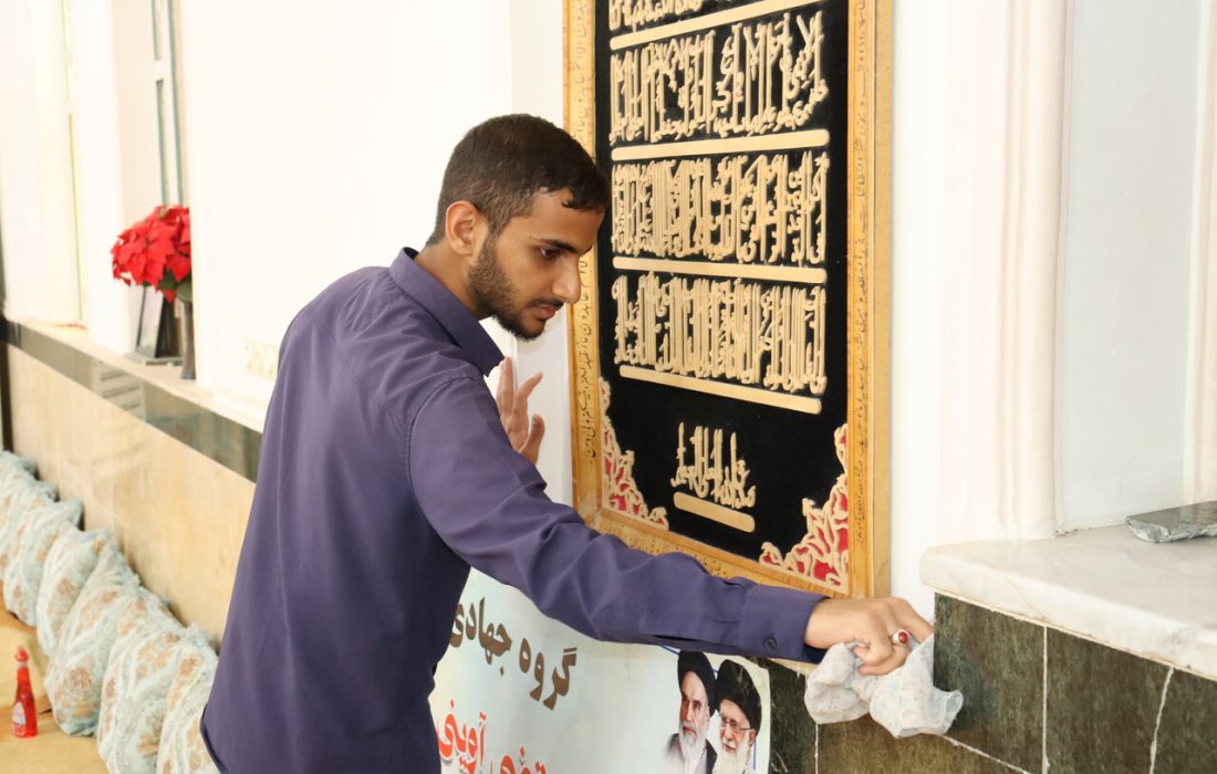 تصاویر/ غبارروبی مساجد دیّر در آستانه ماه مبارک رمضان