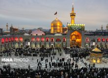 حرم مطهر امام رضا (ع) در لحظه تحویل سال